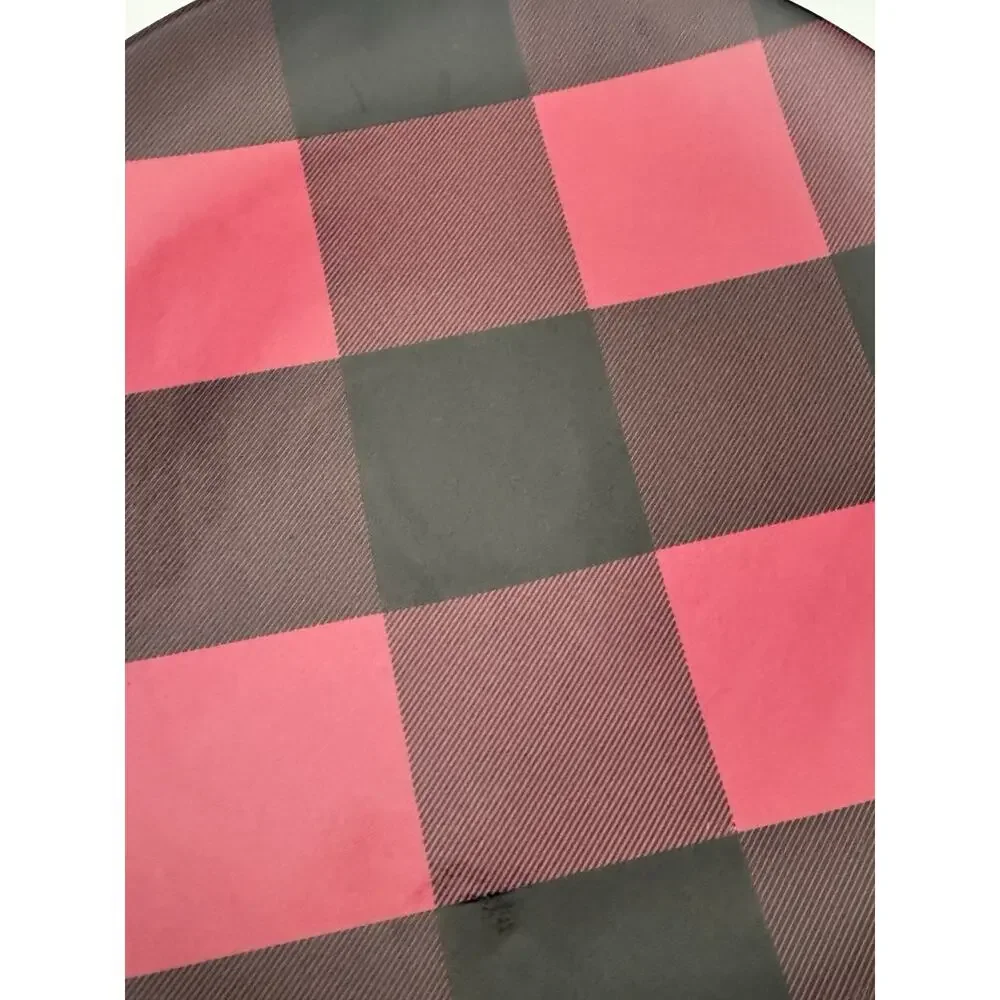 Set of 3 Pottery Barn Buffalo Plaid Check Red & Black Salad Plates